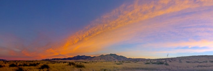 Dawn and our prairie cabin