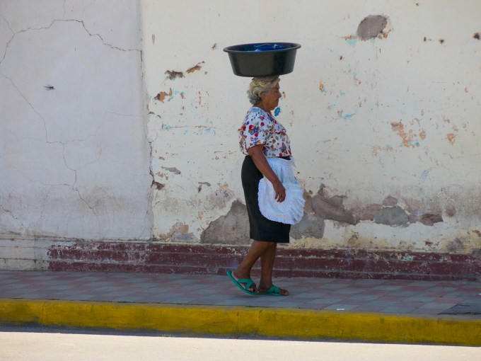 One-womanpower street vendor