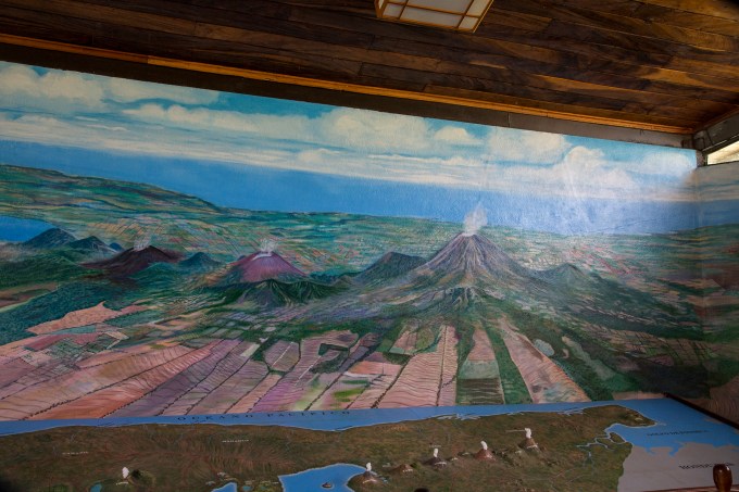 Volcano museum diorama