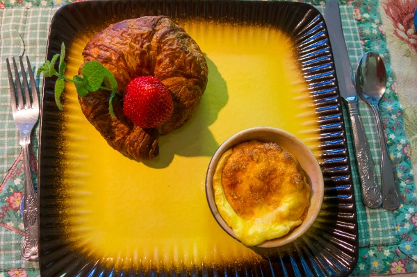 Nicole's breakfast.  All handmade that morning.