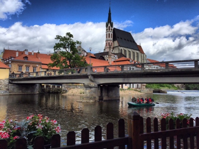 Cesky Krumlov cafe view 