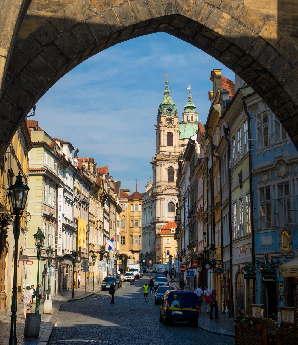 Lesser Town from the Charles Bridge west portal