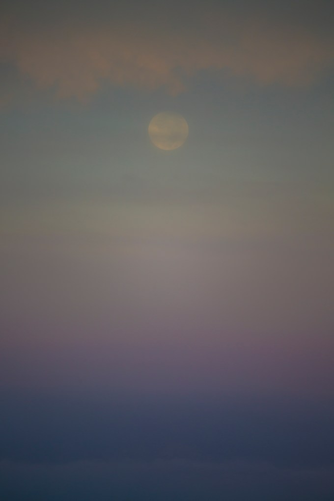 Pastel moonset
