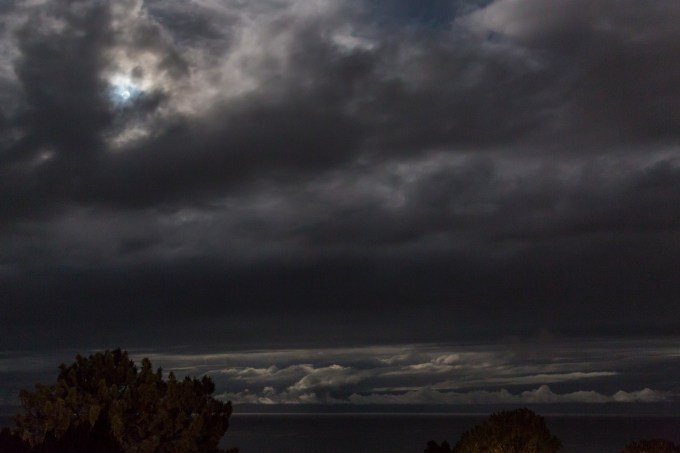 Light, swathed in clouds