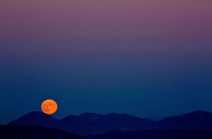 Moon over Mt. Woodson